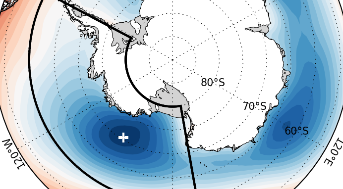 Amundsen Sea Low pressure maps
